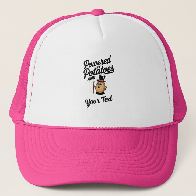 Customisable Powered By Potatoes Trucker Hat (Front)