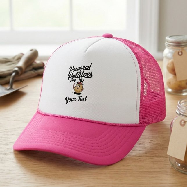 Customisable Powered By Potatoes Trucker Hat (Creator Uploaded)