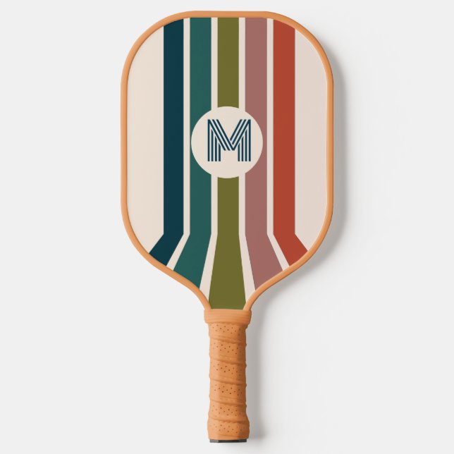 Customisable Preppy Stripe Pickleball Paddle (Front)