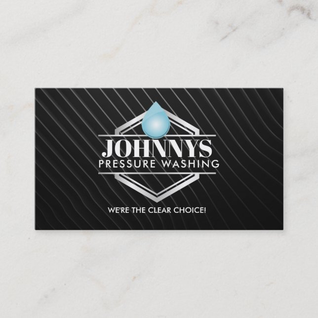 Customisable Pressure Washing Business Cards (Front)
