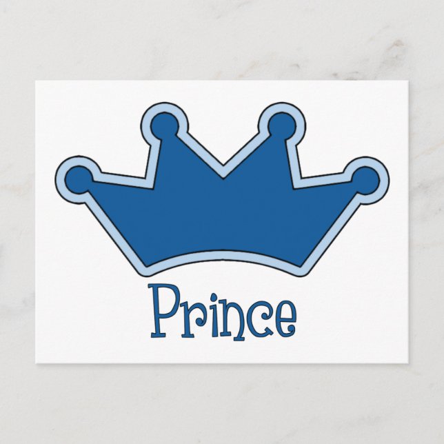 Customisable Prince - Crown Postcard (Front)