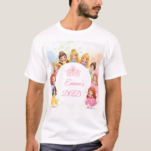 Customisable Princess Birthday T-Shirt for Dad