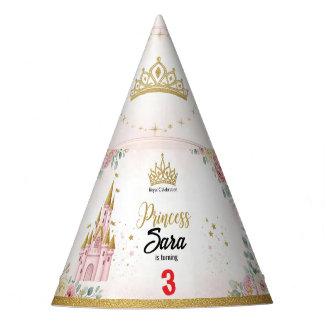 Customisable Princess Castle Birthday Party Hat