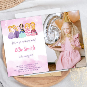 Customisable Princess Party Invitations for Kids