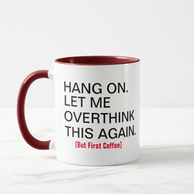 Customisable Productivity Joke Coffee Mug (Left)