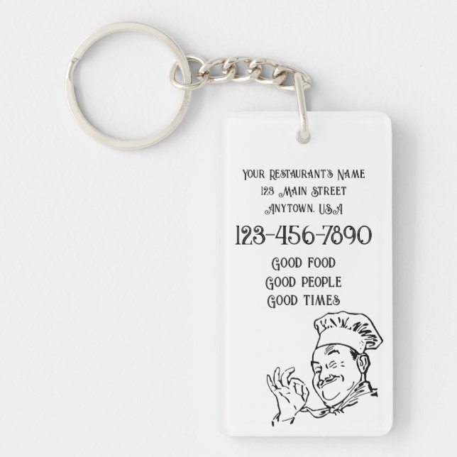 Customisable Products Business Promos Key Ring (Front)