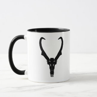Customisable Pronghorn Skull Mug