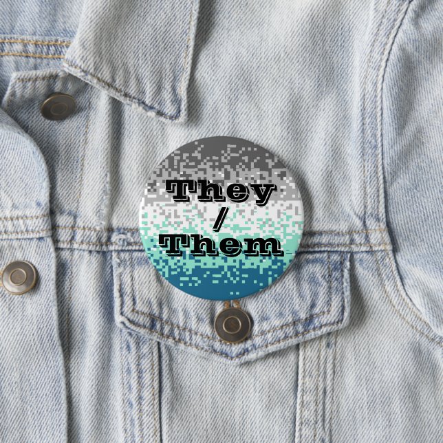 Customisable Pronoun Frayromantic Pride Flag 7.5 Cm Round Badge (In Situ)