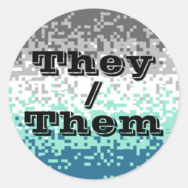 Customisable Pronoun Frayromantic Pride Flag Classic Round Sticker (Front)