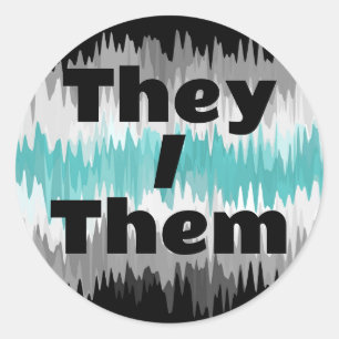 Customisable Pronoun Libramasculine Pride Flag Classic Round Sticker