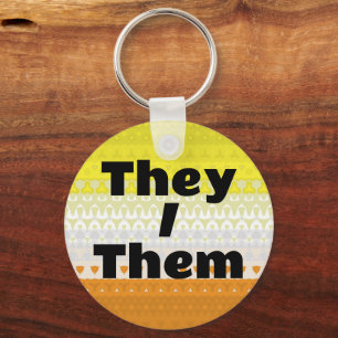 Customisable Pronoun Maverique Pride Flag Key Ring