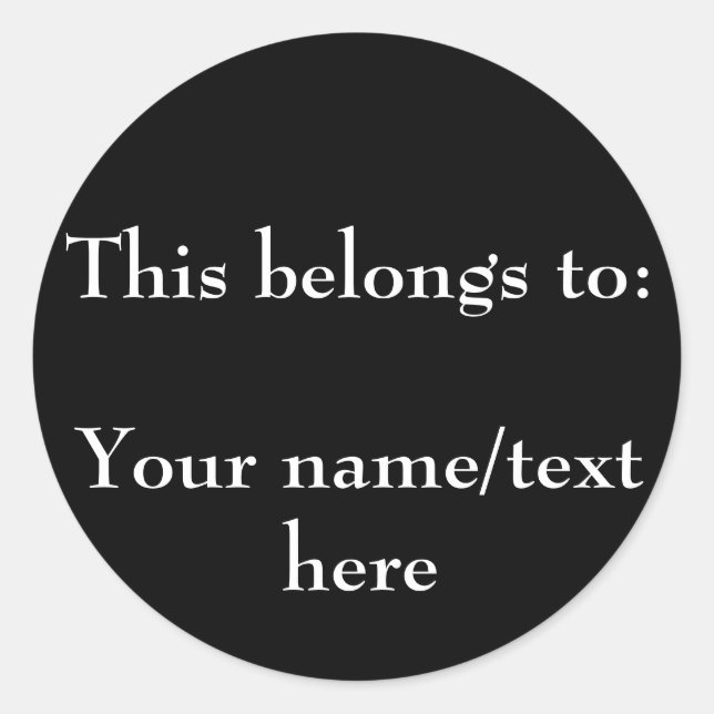 Customisable Property Sticker (Front)