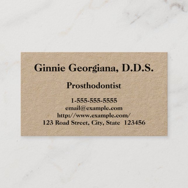 Customisable Prosthodontist Business Card (Front)