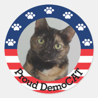 Customisable Proud DemoCAT Classic Round Sticker