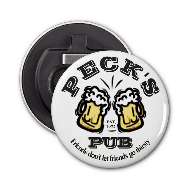 Customisable Pub Beer graphic bottle opener (Front)
