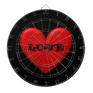 Customisable Puffy Heart Dartboard