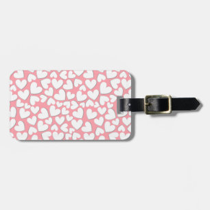 Customisable Puffy Hearts Luggage Tag