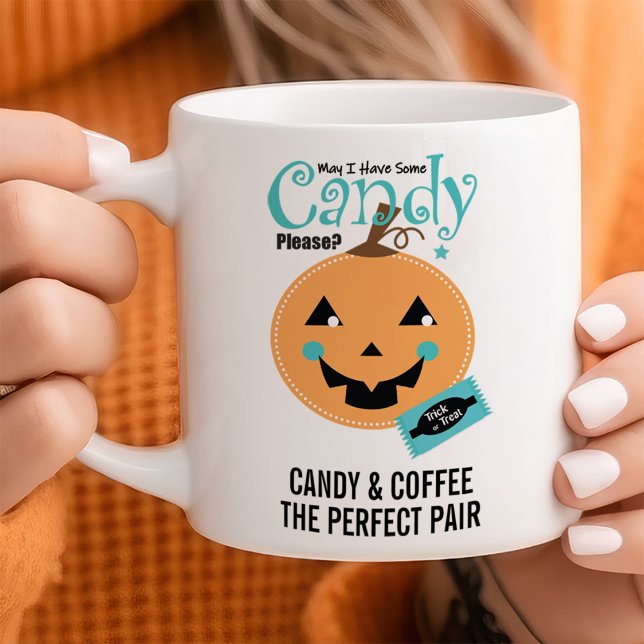 Customisable Pumpkin Jack O Lantern Halloween Coffee Mug (Creator Uploaded)