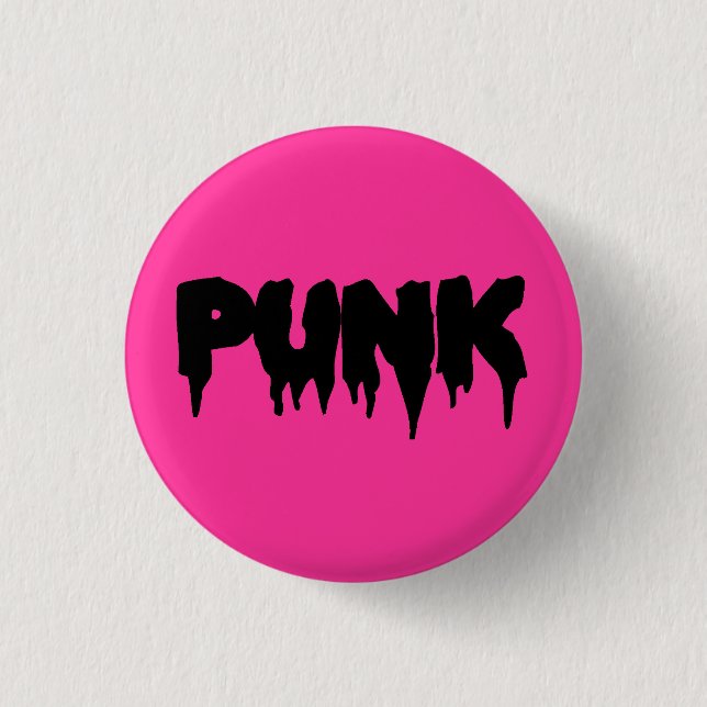 Customisable "Punk" Drip Font Button (Front)