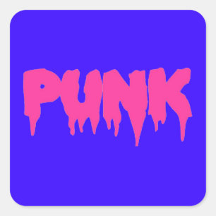 Customisable Punk Drip Font Sticker - Pink Text