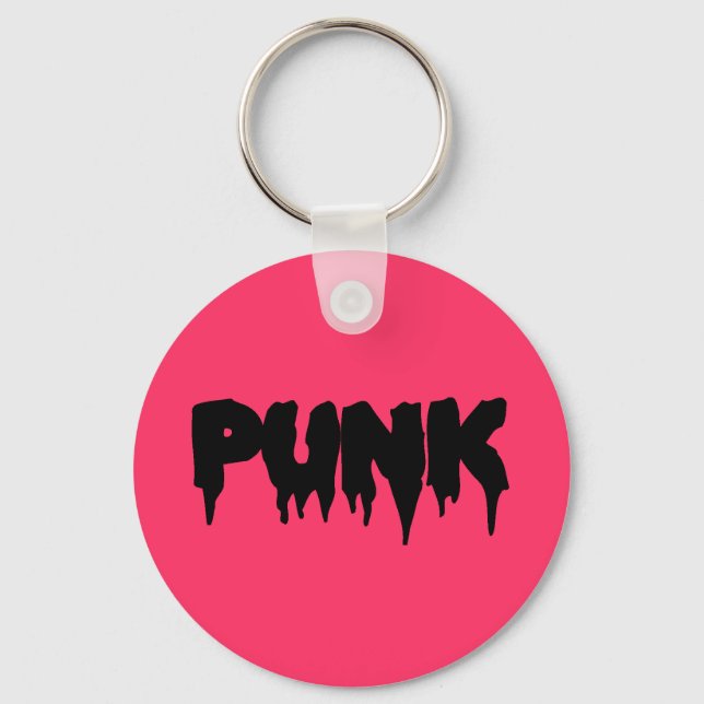 Customisable Punk Drip Front Key Ring (Front)