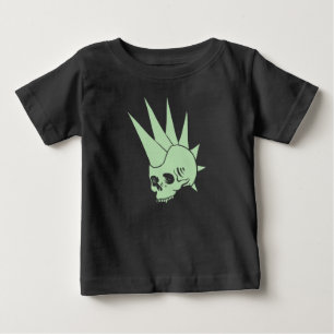 Customisable Punk Jawless Skull Version 2 Baby T-Shirt