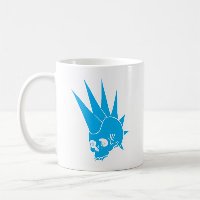 Customisable Punk Jawless Skull Version 2 Coffee Mug (Left)