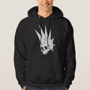 Customisable Punk Jawless Skull Version 2 Hoodie