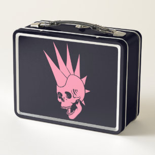 Customisable Punk Skull Version 2 Metal Lunch Box