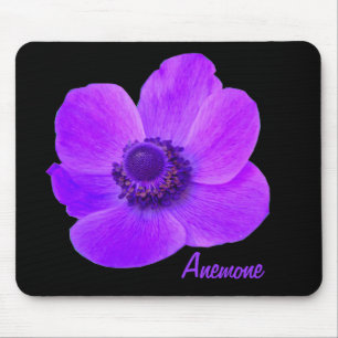 Customisable Purple Anemone Flower Mousepad