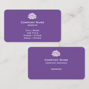Customisable Purple Business Card