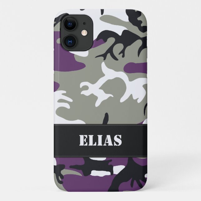 Customisable Purple Camo iPod Touch Case (Back)