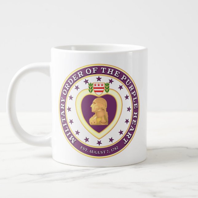Customisable "PURPLE HEART" Giant Coffee Mug (Left)