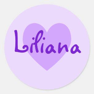 Customisable Purple Heart Lavender Classic Round Sticker