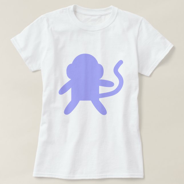 customisable purple monkey T-Shirt (Design Front)