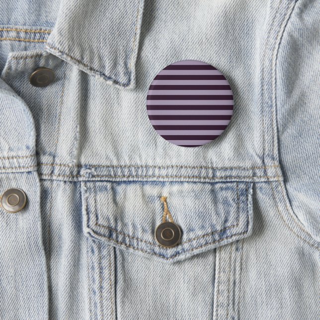 Customisable Purple Stripes 6 Cm Round Badge (In Situ)