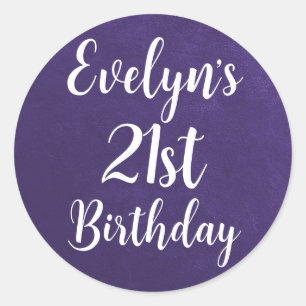 Customisable Purple Suede Effect Stickers 