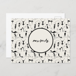 Customisable Purr-fectly Cat Postcard