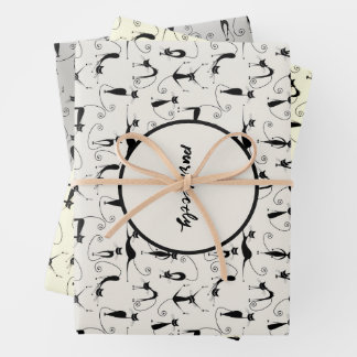 Customisable Purr-fectly Cat Wrapping Paper Sheet