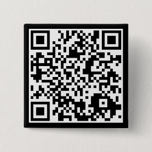 customisable QR code 15 Cm Square Badge