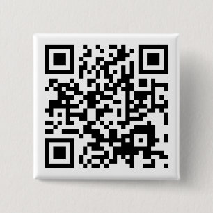 customisable QR code 15 Cm Square Badge