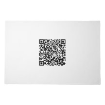 Customisable QR Code Black & White Abstract Geek