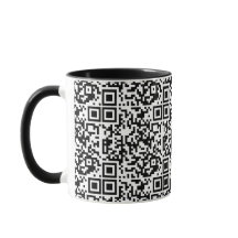 Customisable QR Code Black & White Abstract Geek