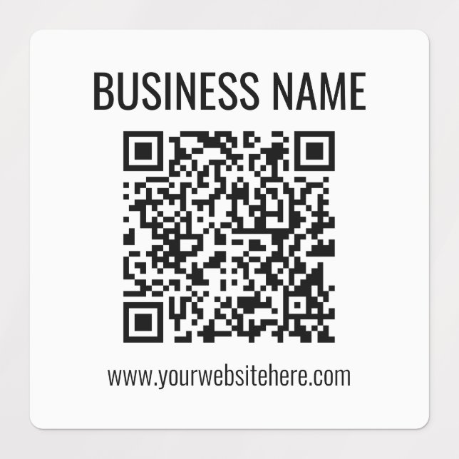 Customisable QR code & Business Name (Design 1)