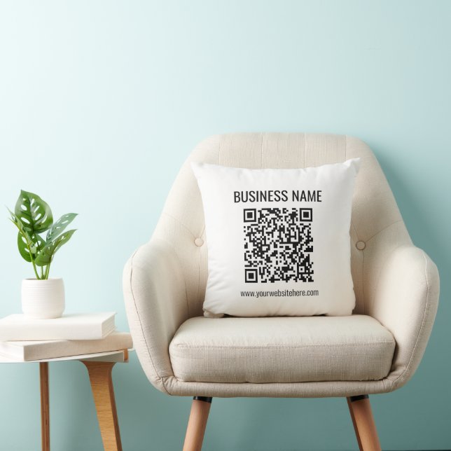 Customisable QR code & Business Name Cushion (Chair)