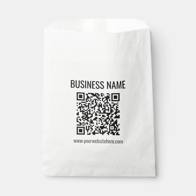 Customisable QR code & Business Name Favour Bag (Front)