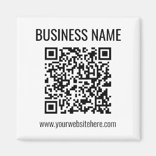Customisable QR code & Business Name Magnet