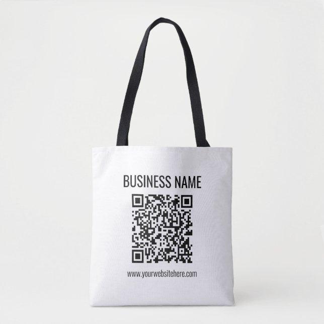 Customisable QR code & Business Name Tote Bag (Front)