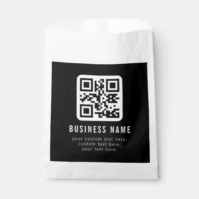 Customisable QR Code & Editable Text Design Favour Bag (Front)