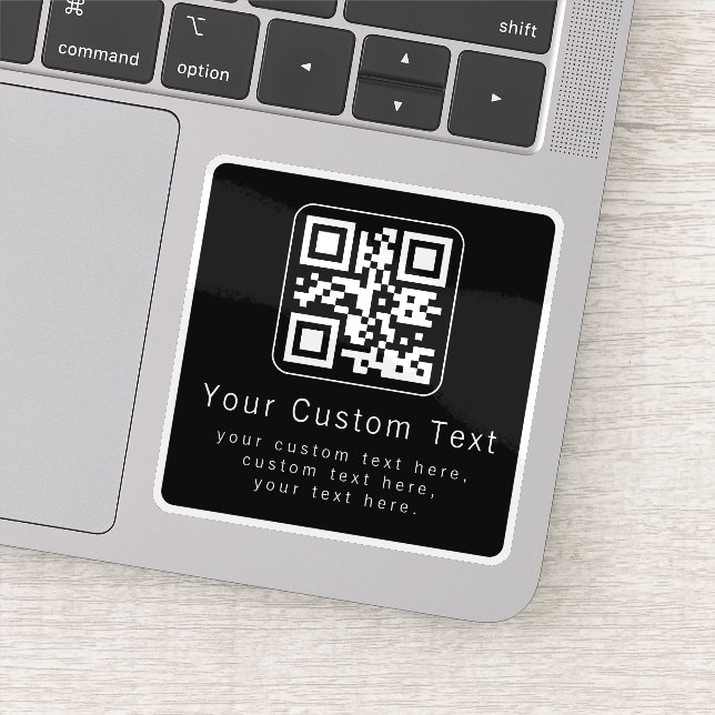 Customisable QR Code & Editable Text Template (Detail)